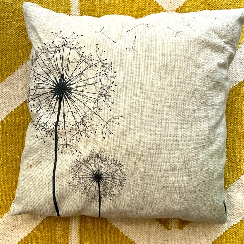 Make a Wish Dandelion Decor Pillow